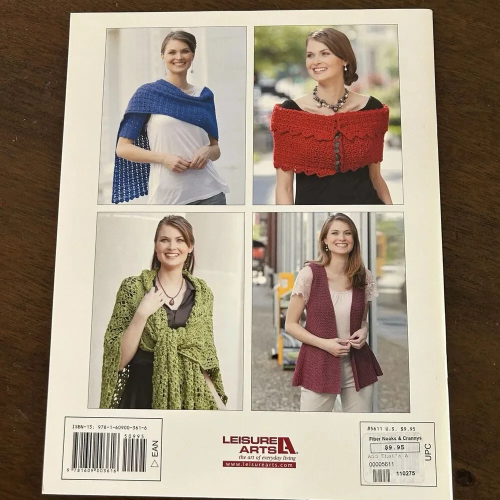 And That's A Wrap Crochet Pattern Booklet Tunic Shrug Ruana S- 5XL Plus Sizes